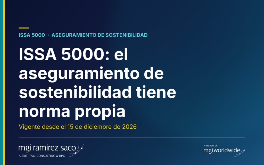 ISSA 5000: el aseguramiento de sostenibilidad tiene norma propia — MGI Ramirez Saco